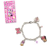 Disney Braccialetto con ciondoli Minnie per ragazze, con charm Disney Minnie e Paperina e altro ancora, set di braccialetti Disney con charm