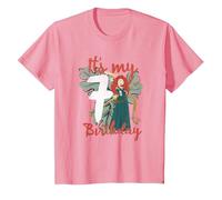 Disney Brave Merida It's My Seventh Birthday Maglietta, Bambini, Rosa, 2 anni