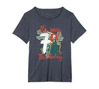 Disney Brave Merida It's My Seventh Birthday Maglietta, Donna plus-size, Pervinca, 4X
