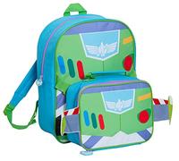 Disney Buzz Lightyear, zaino con borsa per il pranzo, Toy Story Space Ranger, set da 2 pezzi, Blu, One Size, Zaino