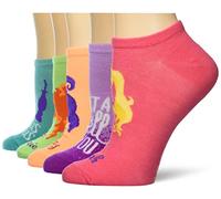 Disney Hocus Pocus 5 Pack No Show Socks Calzini Casual, Luce Verde, 8-10 (Pacco da 5) Donna