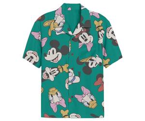Disney Camicia Button Down da Uomo Topolino e Amici, Multicolore, M