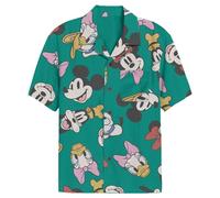 Disney Camicia Button Down da Uomo Topolino e Amici, Multicolore, XL