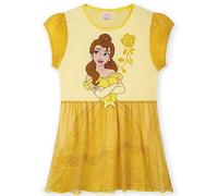 Disney Camicia da Notte Bambina delle Principesse Ariel Cenerentola Rapunzel Jasmine Frozen Camicie da Notte a Manica Corta e Lunga 2-14 Anni Paw Patrol Simba Ladybug (9-10 Anni, Giallo Belle)