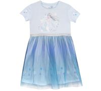 Disney Camicia da Notte Frozen | Camicia da Notte a Maniche Corte Elsa per Bambina| età da 18 Mesi a 10 Anni | Blu 7-8 Anni