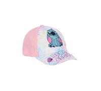 Disney Cappellino con Visiera Stitch per Bambine, Tie-Dye Rosa e Lilla, Tema Spiaggia (IT, Numero, 54, Rosa)