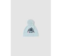 DISNEY, Cappello Azzurro In Viscosa Elasticizzata Con Pon Pon E Stampa Lilo & Stitch, Bambina, Azzurro, Taglia: 56
