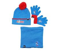 Disney Cappello Guanto Snood Sonic, Blu, Taglia Unica Unisex Kids