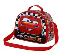 Disney, Borsa Porta Merenda 3D Unisex Kids, Rosso Cars 3, One size
