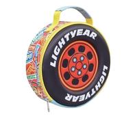 Disney Cars - Borsa per il pranzo con Saetta McQueen, a forma di pneumatico, per ragazzi e ragazze, per la scuola, per