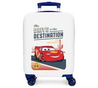 Disney Cars Destination Kinderkoffer Starres Seiten-Zahlenschloss 4 Räder Handgepäck ist aus ABS, einem starren und leichten Material. Von Joumma Bags., bianco, Taglia unica, Koffer 50
