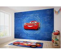 Disney Cars Lightning McQueen Carta da Parati Wall Mural Blu 368x254cm Komar