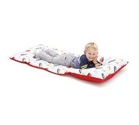 Disney Cars - Materassino imbottito per bambini, facile da ripiegare, con federa per cuscino, colore: blu navy, rosso