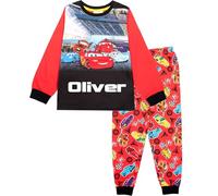 Disney Cars Pyjama personnalisé pour Enfants Pyjama Cadeau pour garçons Lightning McQueen PJ Set 6/7 Ans - Rouge