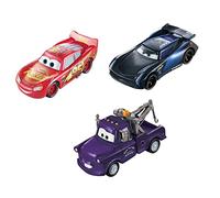 Mattel Disney Pixar Cars- Saetta McQueen, Mater e Bobby Swift Cambia Colore, Confezione da 3 Cars The Movie Giocattolo per Bambini 3+Anni, GPB03