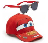 Disney Cars | Stitch | Minnie Mouse Cappellino da Baseball e Occhiali da Sole | Cappello e Occhiali con Protezione UV 400 per Bambini | Set di Accessori Estivi per Spiaggia e Vacanze (Cars McQueen)