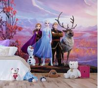 Disney Carta da Parati Fotografica Frozen 2 Elsa Olaf Premium Viola Girl Camera