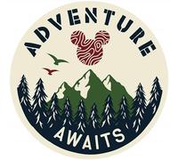 Disney - Carta da parati fotografica in tessuto non tessuto con immagine di Topolino Adventure, diametro 125 cm, stile retrò, per camera dei bambini, DD1-033