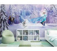 Disney Carta Da Parati MURAL Per Ragazze Camera Gigante Frozen ELSA E OLAF Blu
