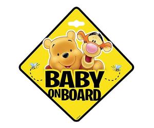 Disney Cartello di Avvertimento Baby ON Board - Winnie The Pooh - 9625