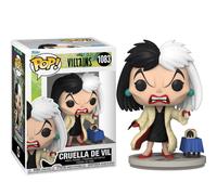 Disney Cattivi Crudelia De Vil 9.5cm Pop Vinile Figura Funko Nuovo IN Stock 1083