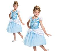 Disney Cenerentola Deluxe Costume Ragazze Favola Libro Giorno Vestito