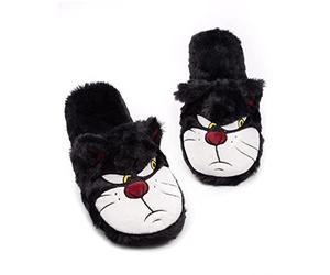 Disney Cenerentola Lucifer Pantofole Fluffy Cat Womens Ladies Black