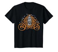 Disney Cenerentola Pumpkin Carriage Word Fill Maglietta, Bambini, Nero, 8 anni