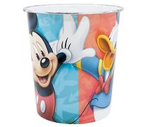 Disney cestino getta carte multicolore per bambini con Mickey Mouse & friends in plastica ideale per cameretta cantina e/o box Dimensioni 20,5 x 16,5 x 23 cm
