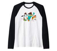 Disney Channel Phineas and Ferb O.W.C.A. Maglia con Maniche Raglan