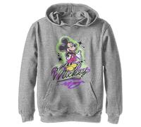 Disney Characters Airbrush Mickey Boy's Felpa con Cappuccio in Pile, Athletic Heather, Misura Piccola, Athletic Heather, S