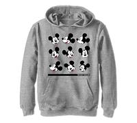 Disney Characters Mickey Expressions Boy's Felpa con Cappuccio in Pile, Athletic Heather, Misura Piccola, Erica Atletica., S