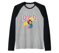 Disney Cheer Dad Cheerleading Team Competition Minnie Mouse Maglia con Maniche Raglan