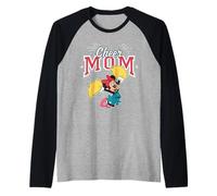 Disney Cheer Mom Cheerleading Team Competition Minnie Mouse Maglia con Maniche Raglan