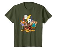Disney Chip ‘N Dale Rescue Rangers Maglietta, Bambini, Oliva, 8 anni