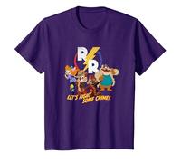 Disney Chip ‘N Dale Rescue Rangers Maglietta, Bambini, Viola, 4 anni