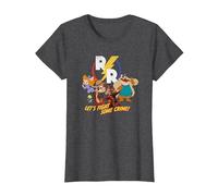 Disney Chip ‘N Dale Rescue Rangers Maglietta, Donna, Grigio Scuro, M