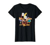 Disney Chip ‘N Dale Rescue Rangers Maglietta, Donna, Nero, 3XL
