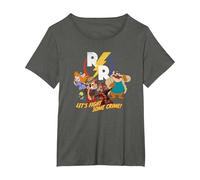Disney Chip ‘N Dale Rescue Rangers Maglietta, Donna plus-size, Asfalto, 2X