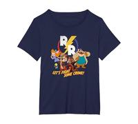 Disney Chip ‘N Dale Rescue Rangers Maglietta, Donna plus-size, Navy, 2X