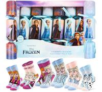 Disney Christmas Crackers con 6 Calzini Divertenti Stitch Marvel Frozen per Donna Bambini - 6 Crakers Natalizi con Stitch Gadget Regalo Originali (Blu/Viola Elsa Bambini)