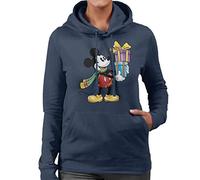 Disney Christmas Mickey Mouse Bow Tied Presents Women's Hooded Sweatshirt