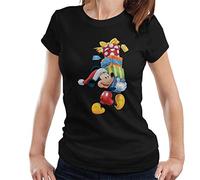 Disney Christmas Mickey Mouse Mountain of Presents Women's T-Shirt
