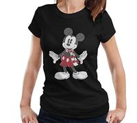 Disney Christmas Mickey Mouse Wearing Festive Scarf Women's T-Shirt