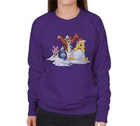 Disney Christmas Winnie The Pooh in The Snow with Friends Women's Sweatshirt