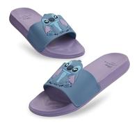 Disney Ciabatte da Piscina Bambina - Ciabatte Estive di Gomma Bambina Ragazza Mare Spiaggia Stitch Minnie (Viola/Blu Stitch, 30-31 EU)