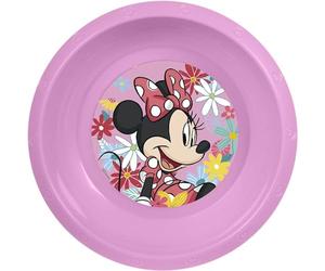 Disney Ciotola rosa per bambini in plastica Minnie resistente agli urti accidentali e riutilizzabile