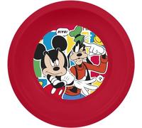 Disney Ciotola rossa per bambini in plastica Mickey Mouse resistente agli urti accidentali e riutilizzabile