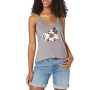 Disney Classic Mickey Mexico Kick Women's Racerback Tank Top, Gray Heather, XX-Large