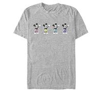 Disney Classic Mickey - Neon Pants Unisex Crew Neck T-Shirt Melange Grey S